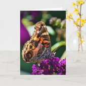 Papillon, carte (Fleur jaune)