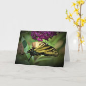 Papillon, carte (Fleur jaune)