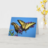 Papillon, carte (Fleur jaune)