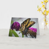 Papillon, carte (Fleur jaune)