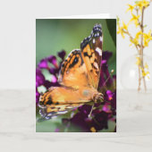 Papillon, carte (Fleur jaune)