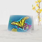 Papillon, carte (Fleur jaune)