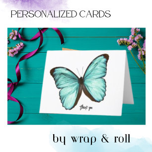 Papillon Carte de remerciements personnalisée