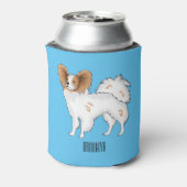 Papillon cartoon illustratie blikjeskoeler (Blikje Achterkant)