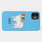 Papillon cartoon illustratie Case-Mate iPhone case (Achterkant (horizontaal))