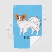 Papillon cartoon illustratie golfhanddoek (Insitu)