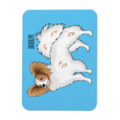 Papillon cartoon illustratie magneet (Verticaal)