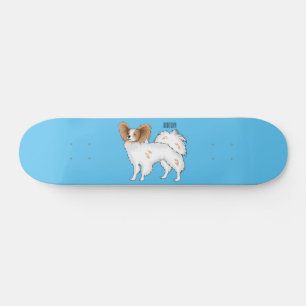 Papillon cartoon illustratie skateboard