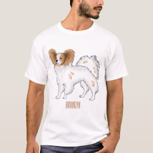 Papillon cartoon illustratie t-shirt