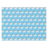 Papillon cartoon illustratie tafelkleed (Voorkant (Horizontaal))