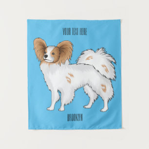 Papillon cartoon illustratie wandkleed