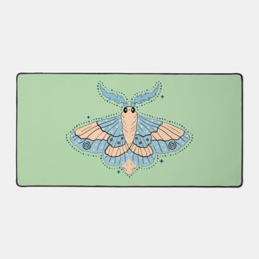 Papillon Céleste Fantaisiste — Bleu Douce et Pêche (Recto)