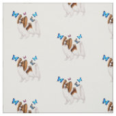 Papillon Chien avec tissu de coton à papillons (Échantillon)