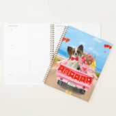 Papillon Chien Saint-Valentin Coeurs de Camion (Devant avec enveloppe)