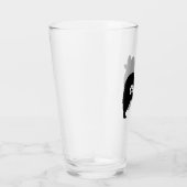 Papillon Chien Silhouette Boire sur mesure Verre (Droite)
