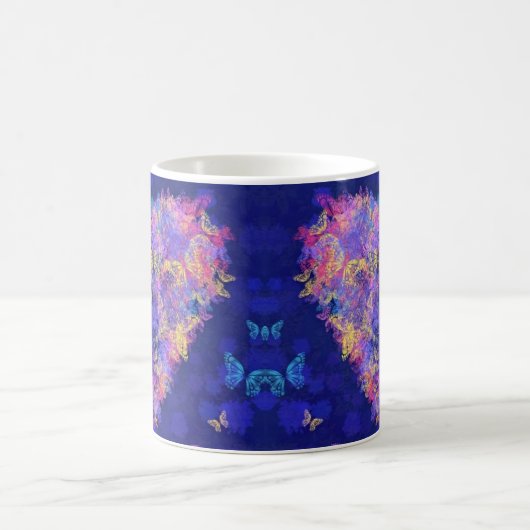 Papillon Coeur café Mug (Centre)