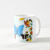 Papillon Collage de café Mug (Devant droit)