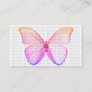 Papillon coloré de carte de visite de beauté