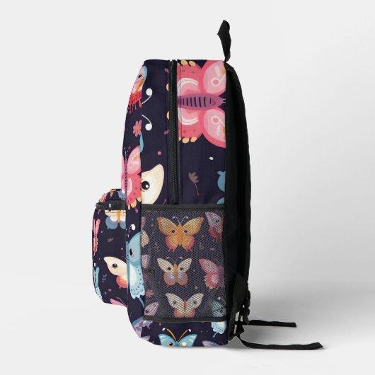 Papillon coloré motif imprimé sac à dos (Droite)