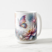 Papillon coloré Mug de café personnalisé (Devant droit)