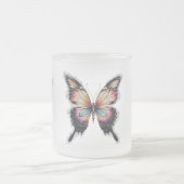 Papillon coloré Mug en verre dépoli (Centre)