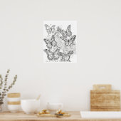 Papillon Coloriage Poster Stress Relief pour Adult (Cuisine)
