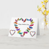 Papillon couronne Carte de la fête des mères (Fleur jaune)