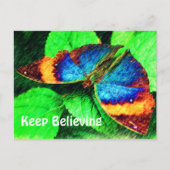 Papillon Croire carte postale inspirante (Devant)