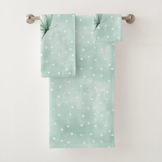 Papillon Croire Points Blancs Menthe (En situation)