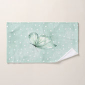 Papillon Croire Points Blancs Menthe (Serviette à main)