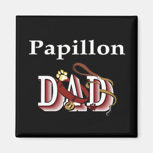papillon dad Magnet Magneet (Voorkant)