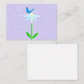 Papillon Daisy Avec Cartes Arrière - plans Violet (Devant / Derrière)