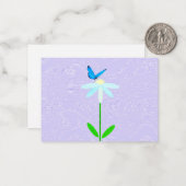 Papillon Daisy Avec Cartes Arrière - plans Violet (Devant/Arrière en situation)