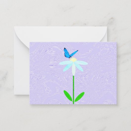 Papillon Daisy Avec Cartes Arrière - plans Violet (Devant)