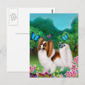 Papillon dans la carte postale Garden (Devant / Derrière)