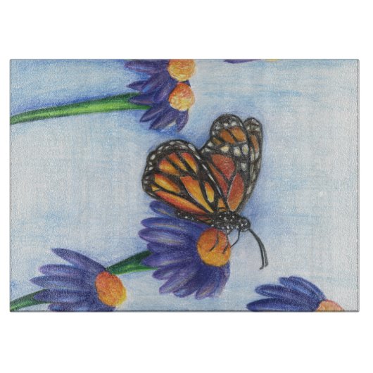 Papillon dans la planche à découper de fleurs (Devant)