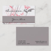 Papillon dans le carte de visite de rose de (Devant / Derrière)