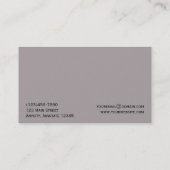 Papillon dans le carte de visite noir et gris (Dos)