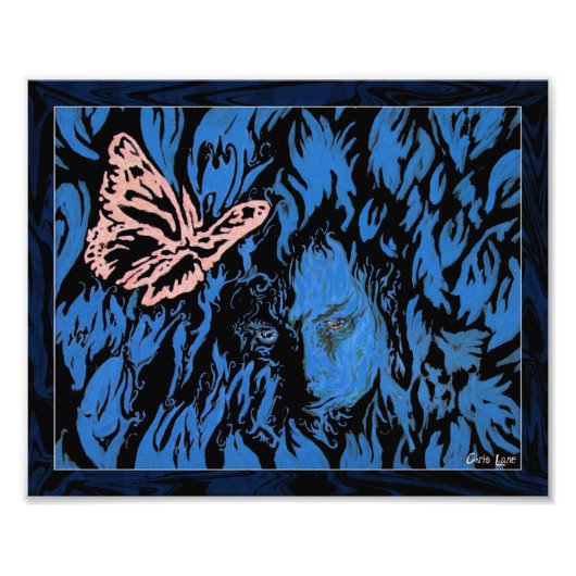 Papillon dans les tulipes Photo Print (Devant)
