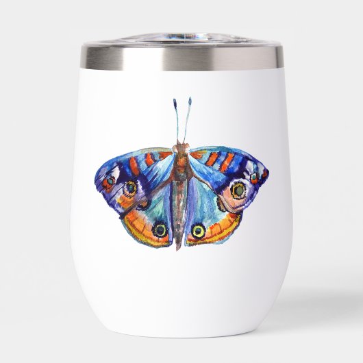 Papillon d'aquarelle bleue Art (Avant)