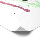 Papillon d'aquarelle sur affiche de fleur margueri (Coin)