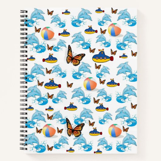 Papillon dauphin de Carnet spiral (Devant)