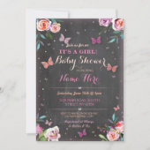 Papillon de baby shower c'est un invitation de (Devant)