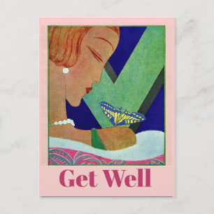 Papillon de Bonne Santé, Carte Postale de Style Vi