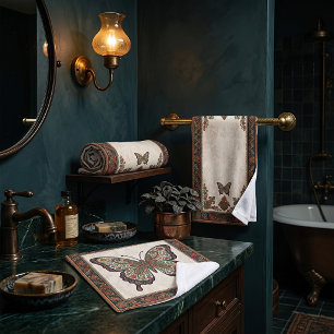 Papillon de cadre de paisley floral bohème