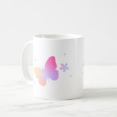 Papillon de charme Design Lait et café Mug (Devant gauche)
