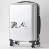 Papillon de code QR Autocollant de nom d'entrepris (Sur valise)