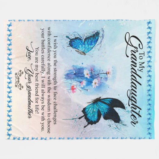 Papillon de couverture personnalisé à ma petite-fi (Devant (Horizontal))