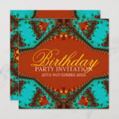 Papillon de dentelle exotique Invitations d'annive (Devant / Derrière)