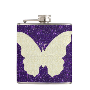 Papillon De Dentelle Sur Flacon De Parties scintil